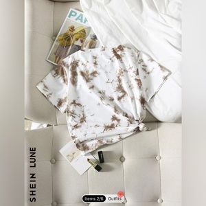 SHEIN LUNE tie dye round neck tee XS